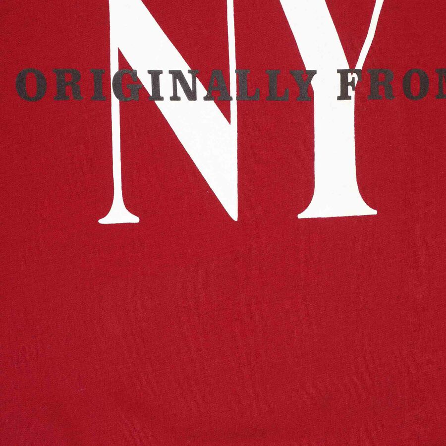 Boys Round Neck Sweatshirt, Maroon, large image number null