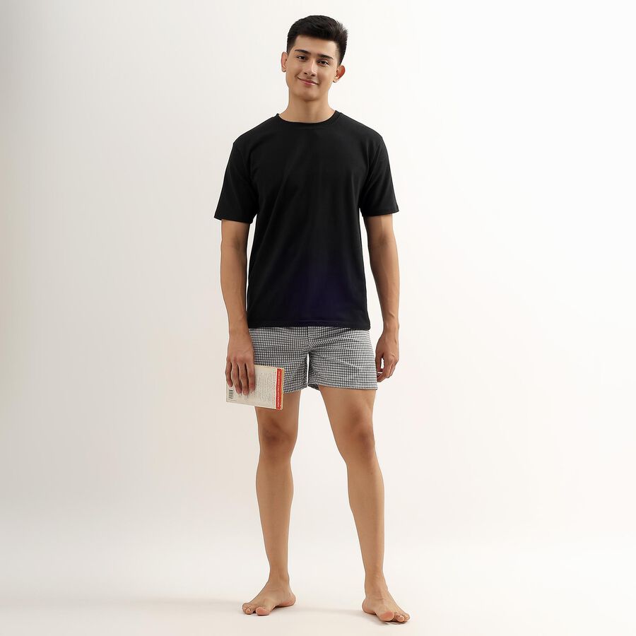 Men's Inner Elastic Boxers , Black, large image number null