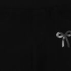 Girls' Black Regular Fit Elastic Waist Jeans, Black, small