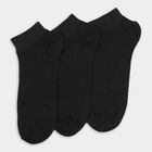 Men's Socks (Pack of 3), काला, small