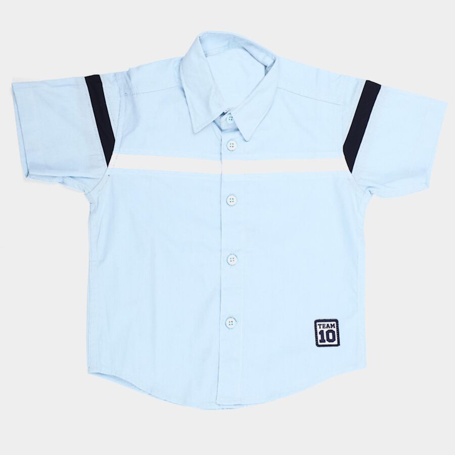 Boys' Casual Shirt, Light Blue, large