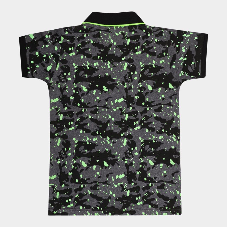 Boys All Over Print T-Shirt, Dark Grey, large image number null