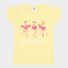 Girls Cotton T-Shirt, Yellow, small image number null