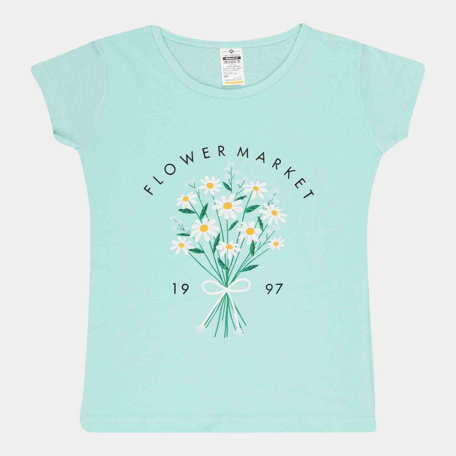 Printed T-Shirt, Light Green, large image number null