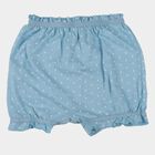 Girls' Light Blue Regular Fit Cotton Bloomers, Light Blue, small