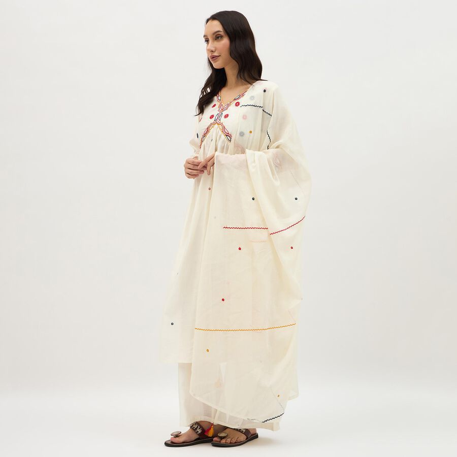 Ladies' Kurta, ऑफ व्हाइट, large image number null