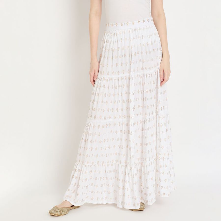Ladies' Lehenga Skirt, Off White, large image number null