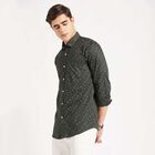 Cotton Casual Shirt, Dark Green, small image number null