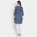 Printed Kurta, Navy Blue, small image number null