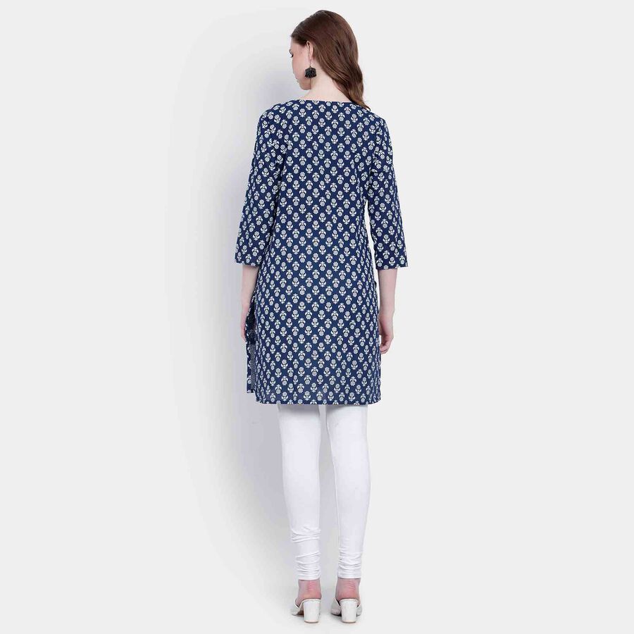 Printed Kurta, Navy Blue, large image number null