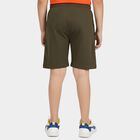 Boys Olive Green Regular Fit Side Striped Bermuda Shorts, Olive, small