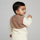 Infants Cream and Brown Round Neck Casual Sweatshirt, गहरा पीला, small image number null