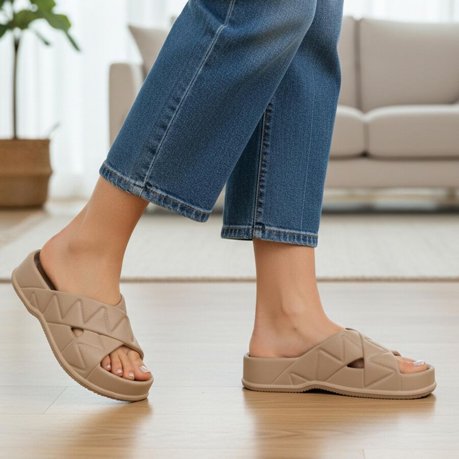 Ladies' Slipper, Beige, large