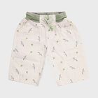 Boys' Off-White Printed Cotton Jamaican Shorts, Off White, small