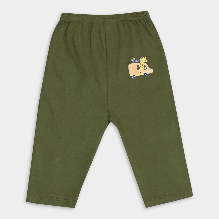 Infants' 100% Cotton Pyjama, ओलिव, large image number null