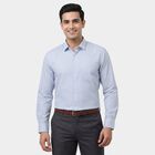 Men's Light Blue Cotton Full Sleeve Classic Collar Formal Shirt, Light Blue, small