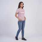 Women's Lilac Round Neck Graphic T-Shirt, लाइलेक, small