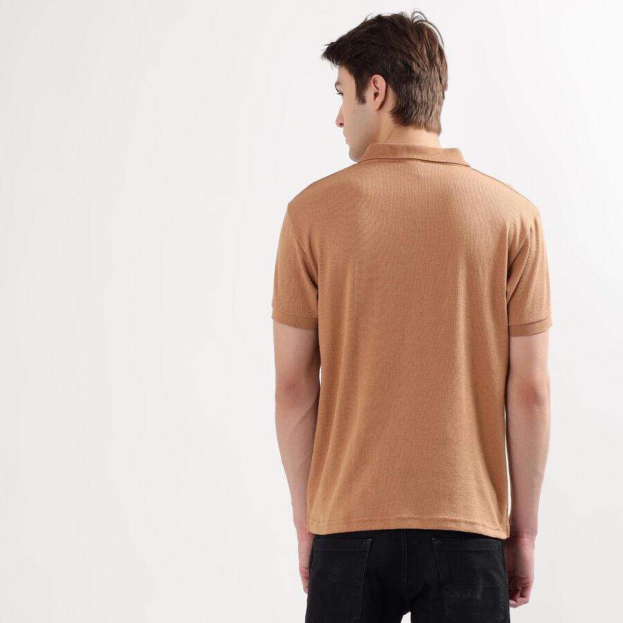 Men's Polo Collared Half Sleeves T-Shirt, गहरा पीला, large image number null