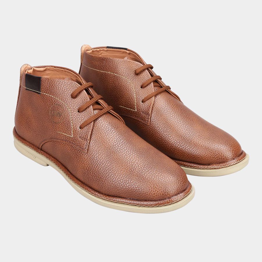 Men Lace-Ups Casual Shoes, Tan, large image number null