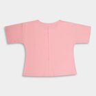 Girls' Light Pink Cotton Round Neck Casual T-Shirt, Light Pink, small image number null