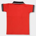 Boys' 100% Cotton Collar Half Sleeves T-Shirt, Red, small image number null