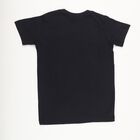 Boys Deep Midnight Navy Blue Crew Neck Casual T-Shirt, Navy Blue, small