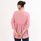 Women's Soft Dusty Pink Round Neck Embroidered Kurti, Pink, small image number null