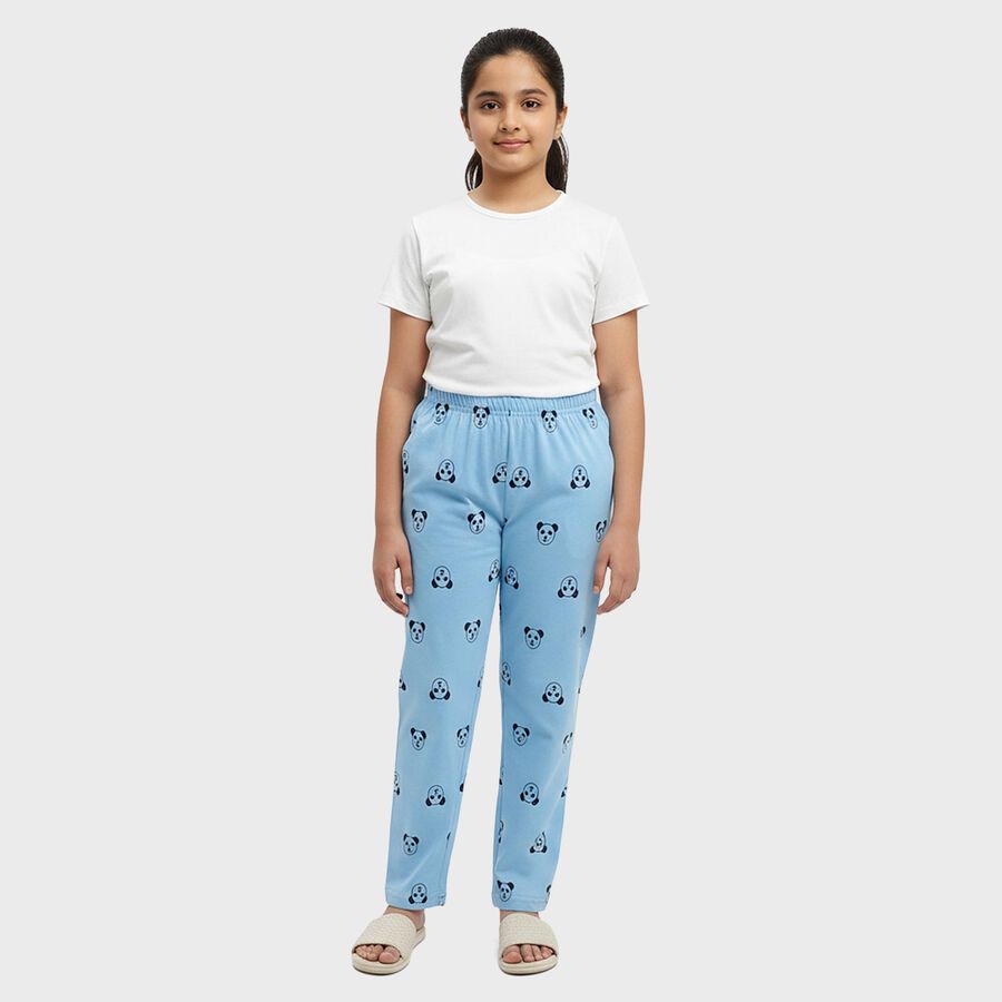 Girls' Pyjama, हल्का नीला, large