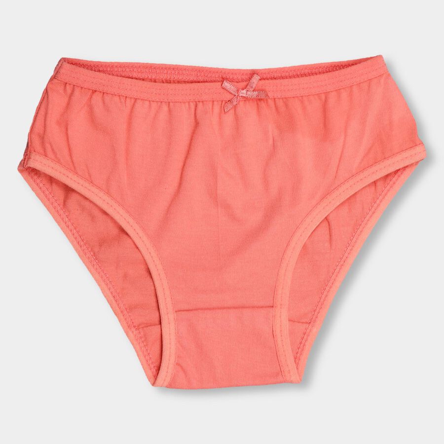 Girls' 100% Cotton V-Cut Panty, Coral, large image number null