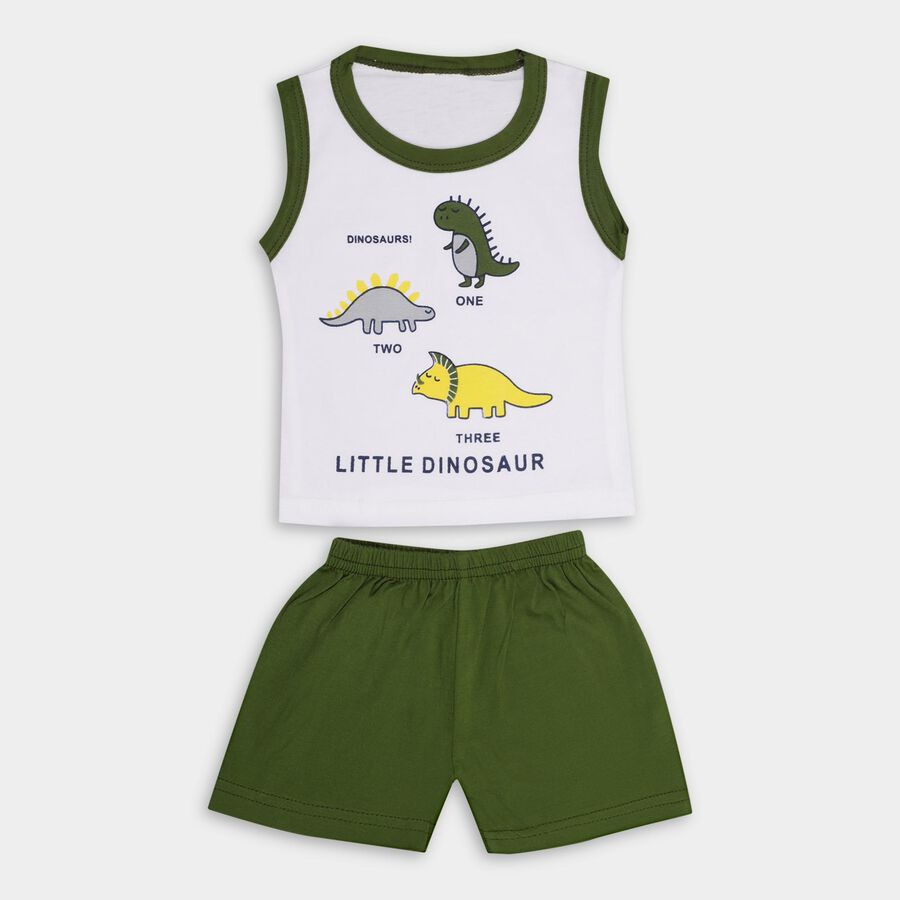 Infant Boys' 100% Cotton Baba Suit , ओलिव, large image number null