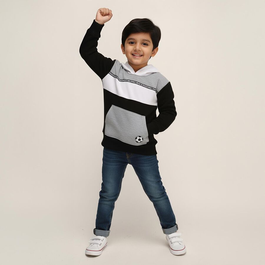 Boys' Sweatshirt, काला, large image number null