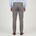 Men's Light Grey Slim Fit Casual Trousers, हल्का ग्रे, small