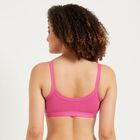 Ladies' 100% Cotton Non-Padded Bra, Fuchsia, small image number null