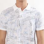 Men's White Cotton Polo Collar Casual T-Shirt , White, small image number null