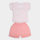 Girls' 100% Cotton Short Set, Pink, small image number null