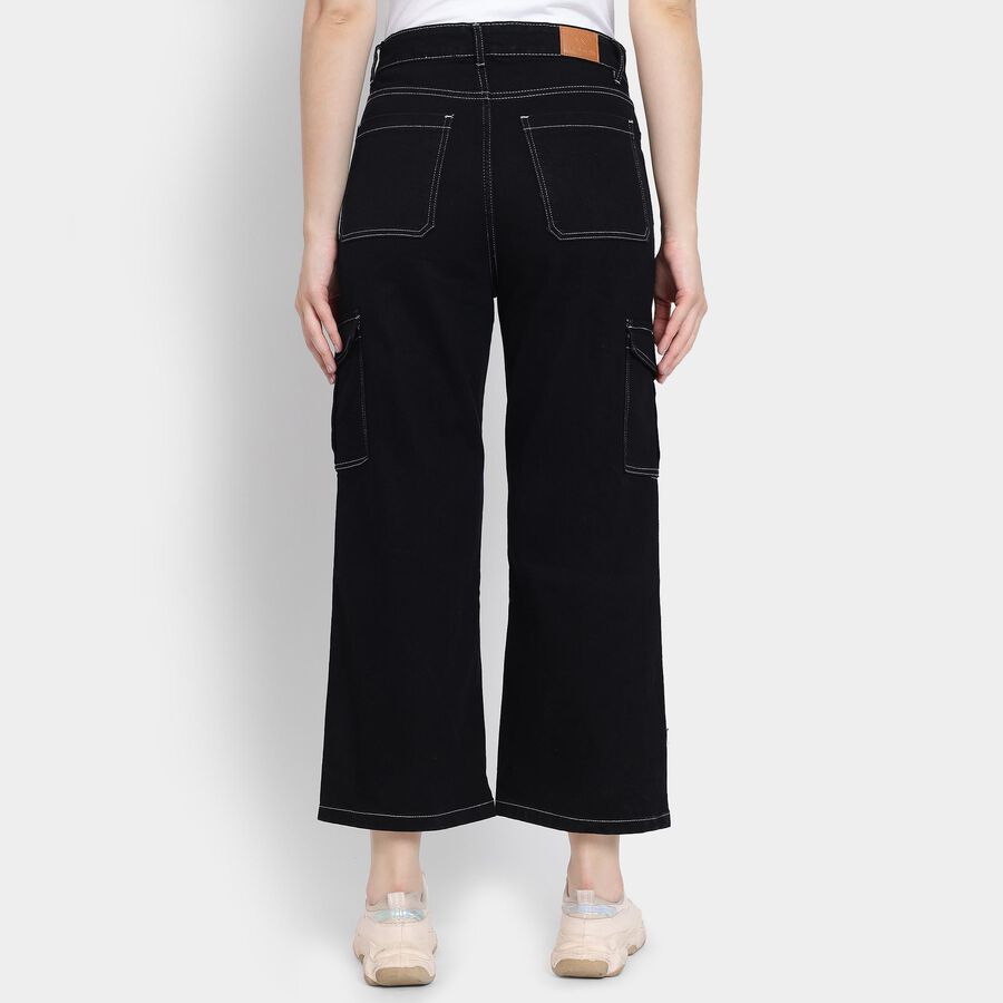 Ladies' 100% Cotton Jeans , Black, large image number null