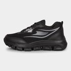Men's Jet Black Lace-Up Sports Shoes, Black, small image number null