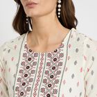 Ladies' Kurti , ऑफ व्हाइट, small image number null