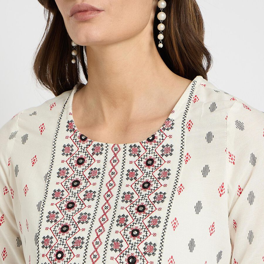 Ladies' Kurti , ऑफ व्हाइट, large image number null