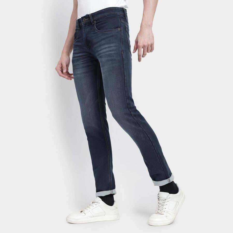 Men's Slim Fit Jeans, गहरा नीला, large image number null