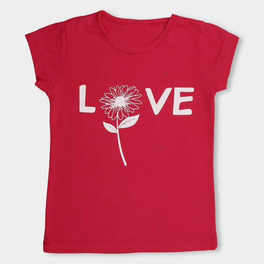 Girls' T-Shirt , रानी (फ्यूशिया), large image number null
