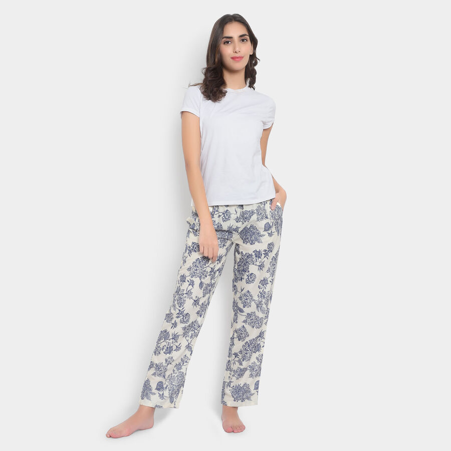 Printed Pyjama, Off White, large image number null