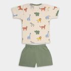 Infant Boys' 100% Cotton Baba Suit, Olive, small image number null