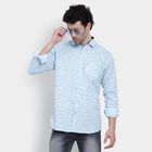 Printed Casual Shirt, Light Blue, small image number null