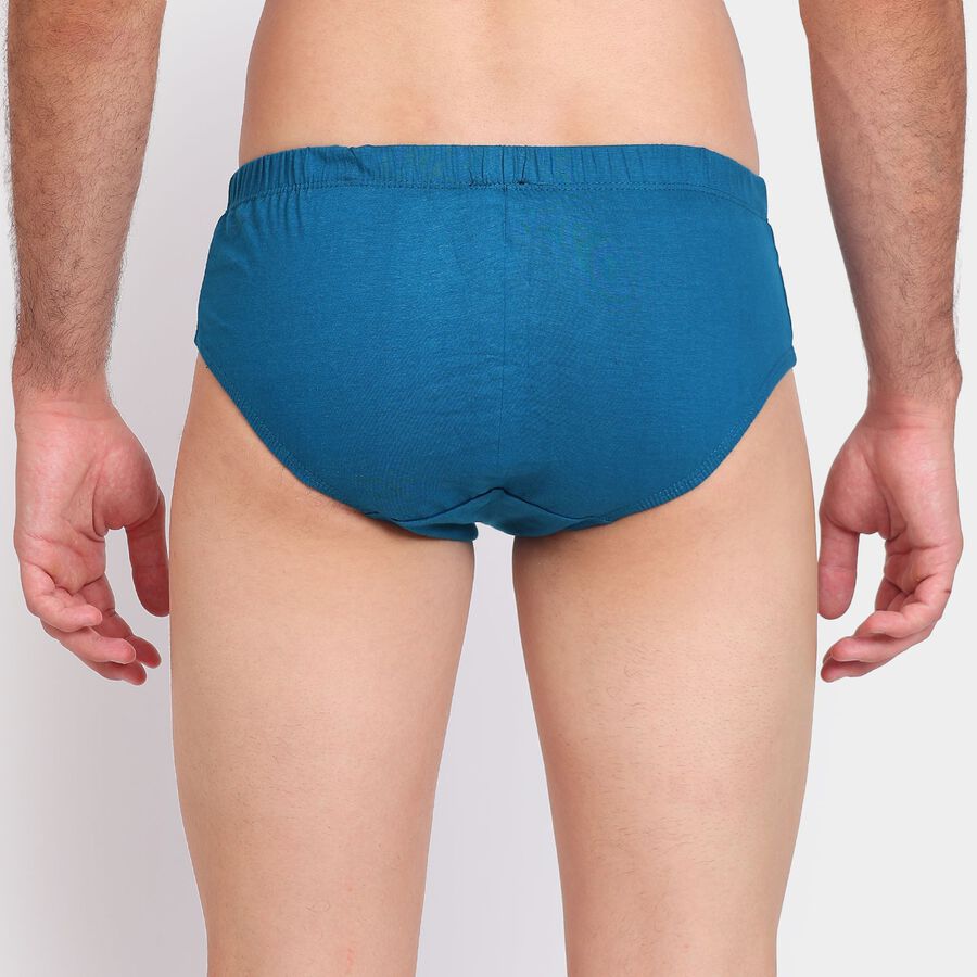 Men's 100% Cotton Briefs, Teal Blue, large image number null