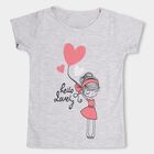 Girls' T-Shirt, Melange Light Grey, small image number null