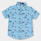 Boys' 100% Cotton Casual Shirt, हल्का नीला, small image number null