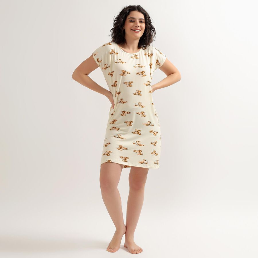 Ladies' Nighty , गहरा पीला, large image number null