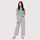 Women's Grey Regular Fit Printed Palazzos, Light Grey, small