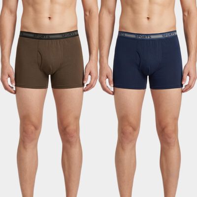 Men's Olive Green Regular Fit Solid Trunks
